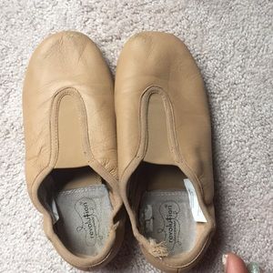 Tan jazz shoes